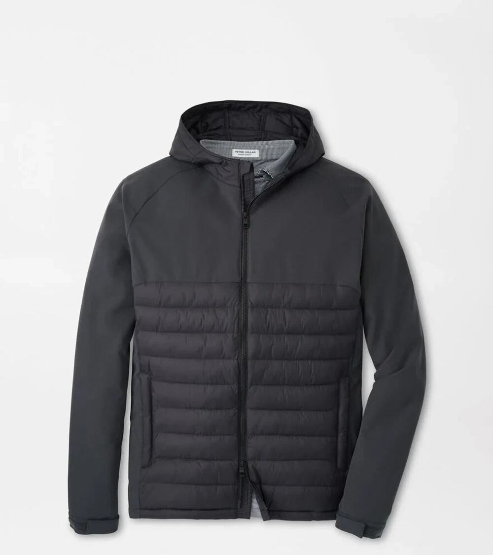 Peter Millar 2XL Apex Hybrid Hoodie Jacket Carbon Black $265